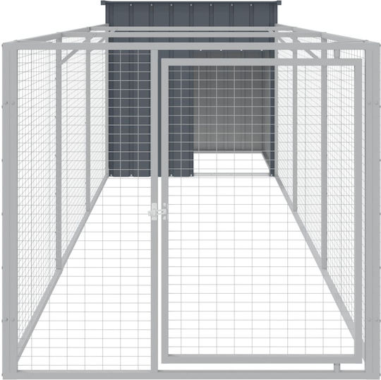 vidaXL Hundehaus Groß Metallisch Außenbereich Gray 110xx110cm