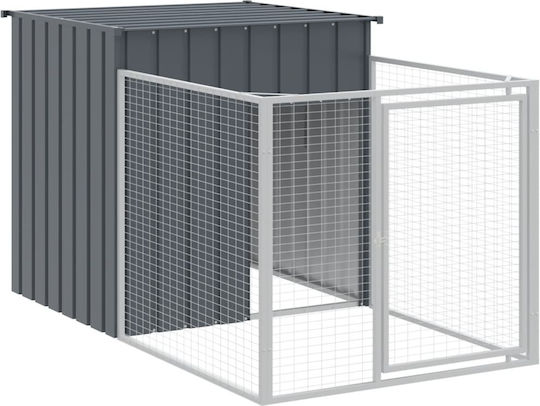 vidaXL Hundehaus Groß Metallisch Außenbereich Gray 110xx110cm