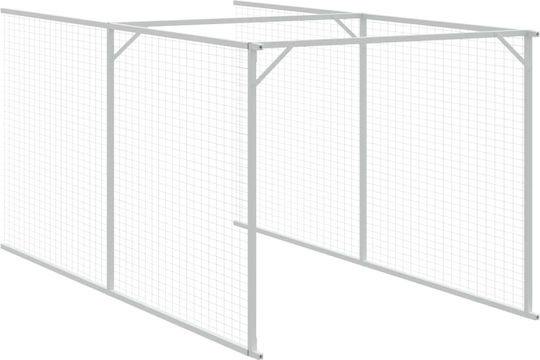 vidaXL Hundehaus Groß Metallisch Außenbereich Gray 110xx110cm