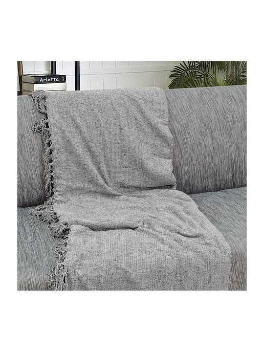 Lino Home Three-Seater Sofa Throw Referee 180x300cm D. Grey