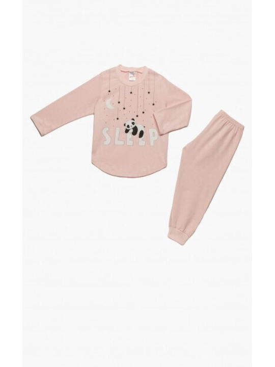 Minerva Kids' Pajamas Winter Pink Sleep Happy Love