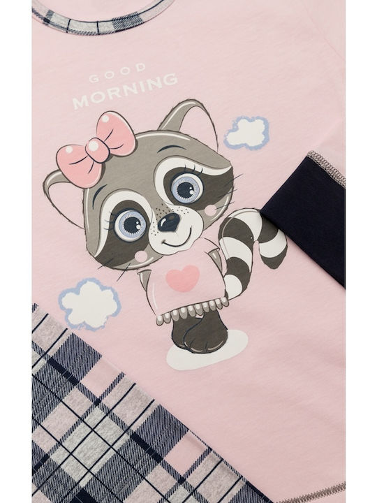 Minerva Kinder Schlafanzug Winterlich Rosa RELAX