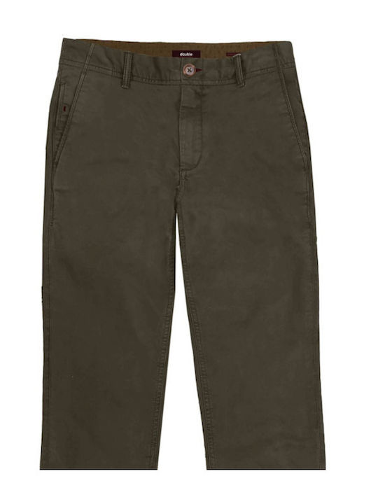 Double Men's Trousers Chino Khaki