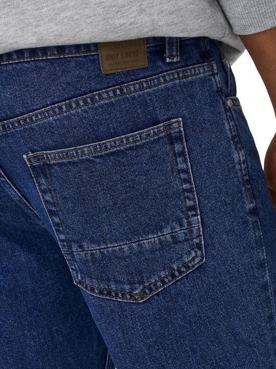 Pantaloni Jeans pentru Bărbați Albastru
