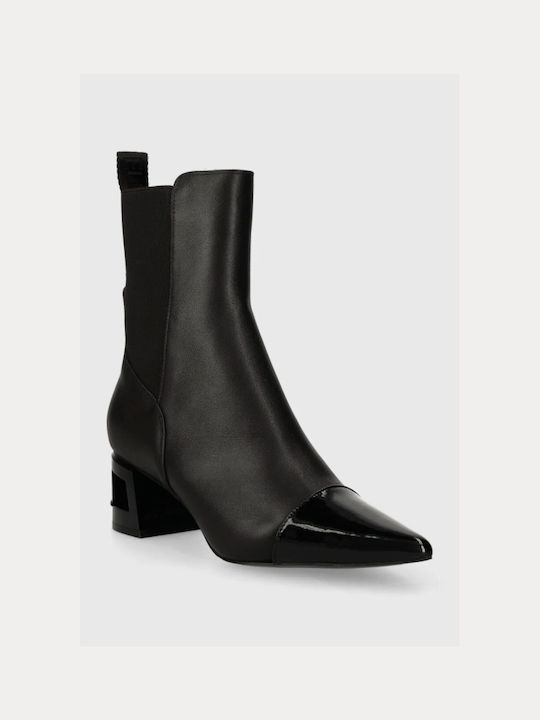 Karl Lagerfeld Leather Women's Ankle Boots Black