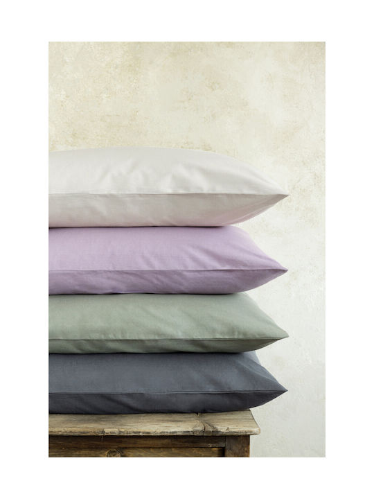 Nima Unicolors Pillowcase Set with Envelope Cover Pale Mauve 52x72cm.
