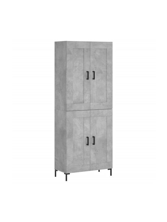 Kleiderschrank Büro Grey 69.5x34x180cm