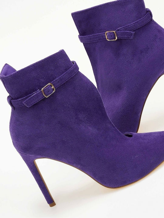 Issue Fashion Women's High Heel Boots Purple