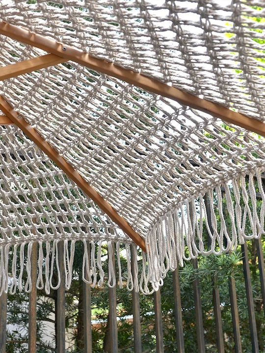 Ομπρέλα Στρογγυλή Ξύλινη Μπεζ Φ2.5xΥ2.4m