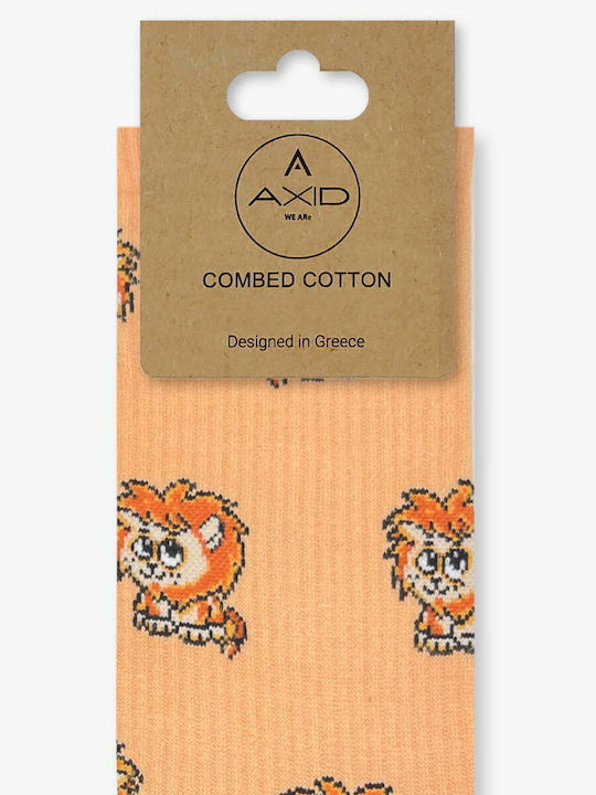 Axidwear Lion Socks Orange