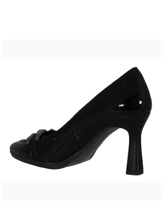 Leather Stiletto Black High Heels Syra 21
