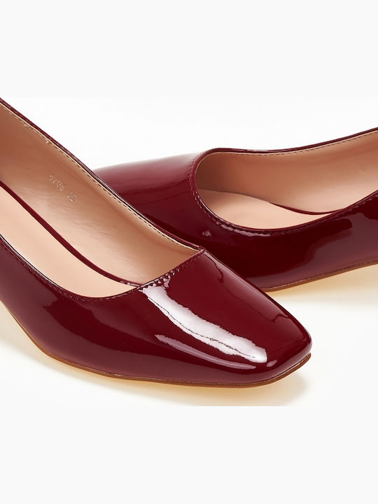 Pantofi cu toc Burgundy
