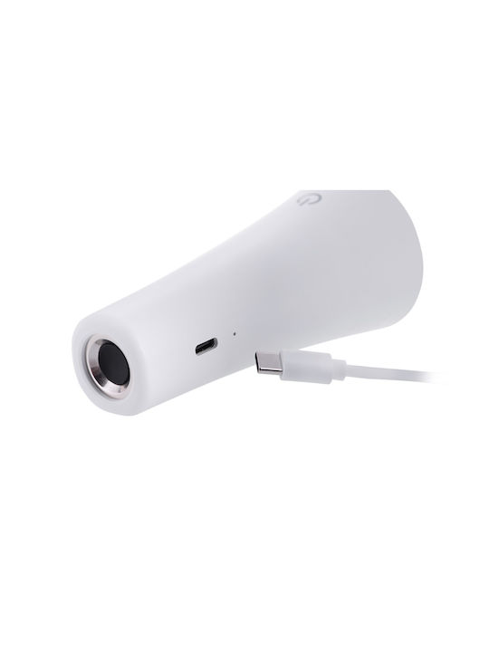 Active Jet Rechargeable LED Office Lamp with Flexible Arm in White Color