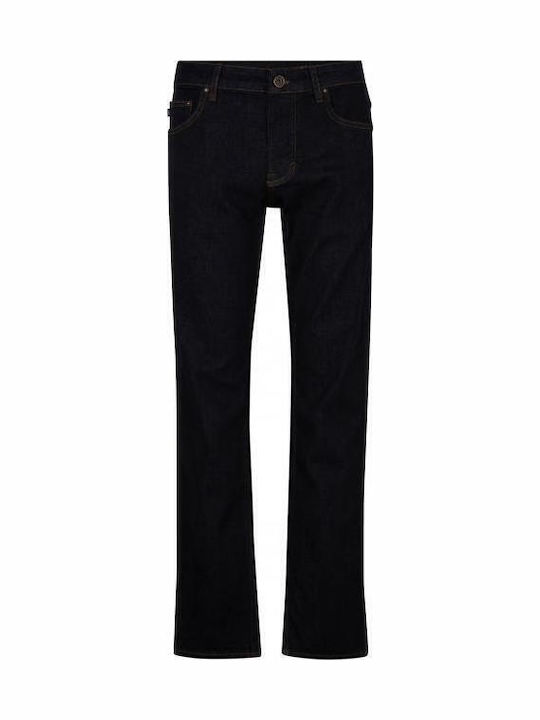 Mitch Men's Elastic Jeans Pants With Slim Narrow Fit Navy Blue