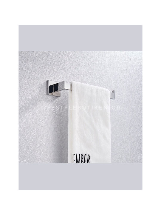 Naron Cârlig de Baie Simplu cu șuruburi ​57x5.5cm Inox Argintiu
