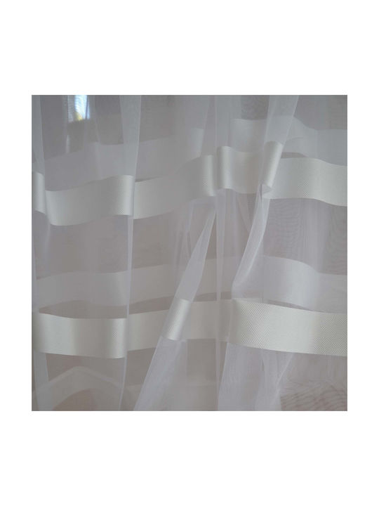 Saray Home Window Curtain with Pencil Pleat White 280x140cm