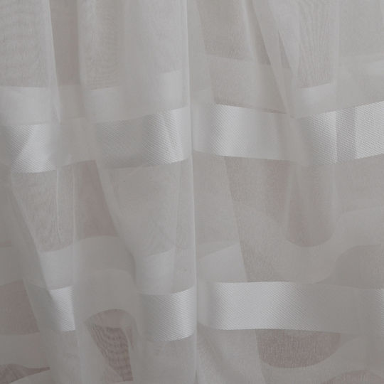 Saray Home Κουρτίνα με Τρουκς Κρεμ-Ιβουάρ-Μπεζ 280x300εκ.