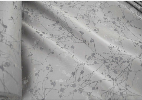 Saray Home Перде с Плик с Писалка Blossom Сиво 220x280см