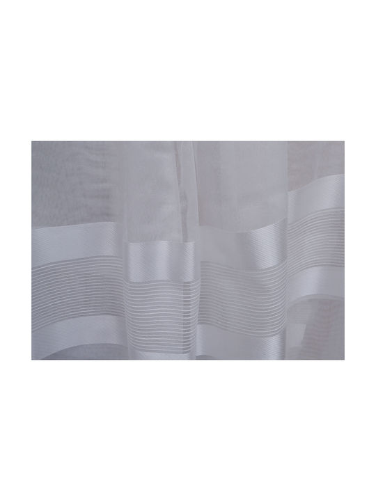 Saray Home Κουρτίνα με Τρέσα Λευκή 280x300εκ.