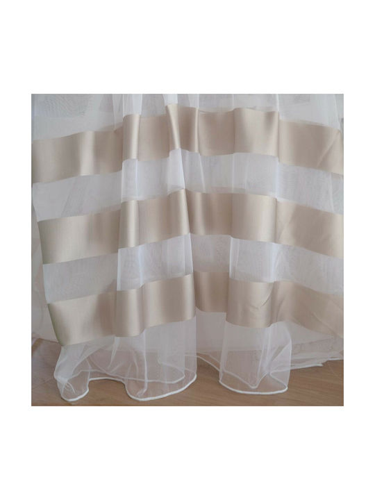 Saray Home Κουρτίνα με Τρέσα Λευκή 280x300εκ.