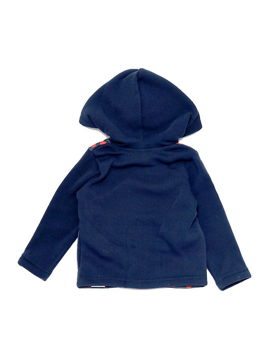 Kids Sweatshirt Cardigan with Hood Navy Blue Minnie Mouse