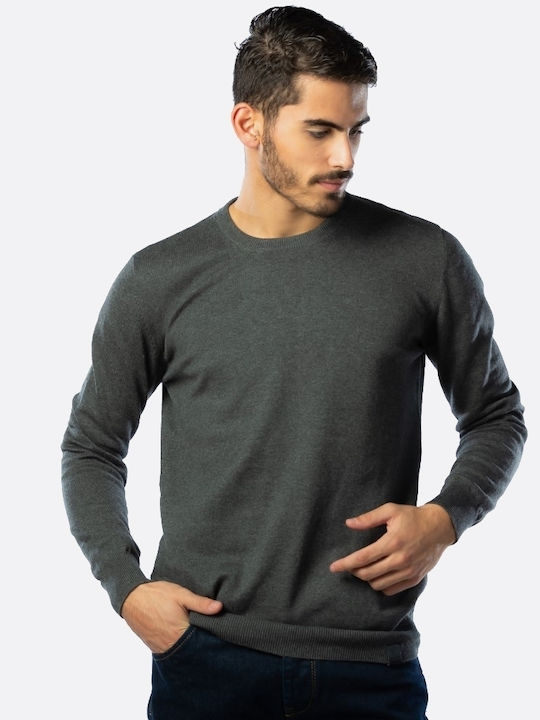 Brokers Jeans Herren Langarm-Pullover Anthracite