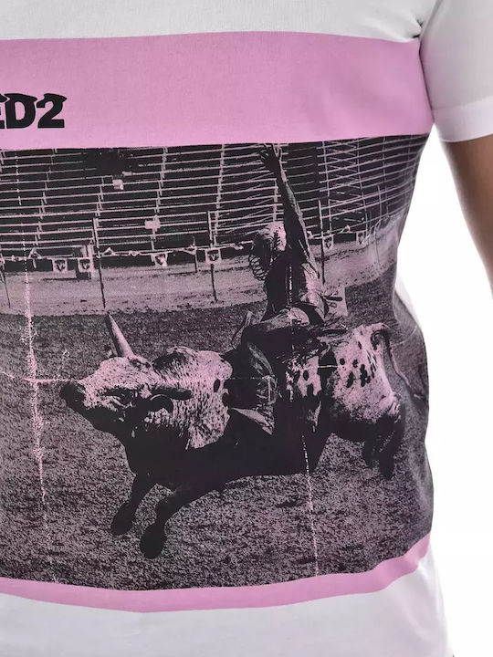 Dsquared2 Ανδρικό T-shirt Κοντομάνικο Λευκό