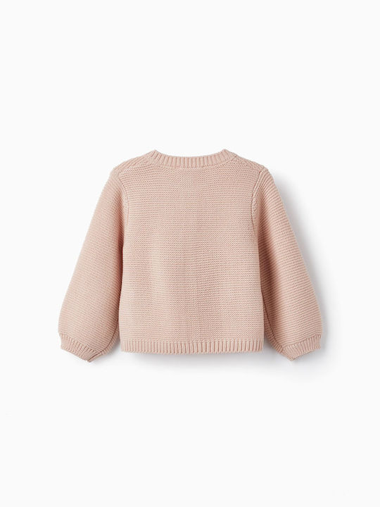 Zippy Knitted Cardigan Pink 0000