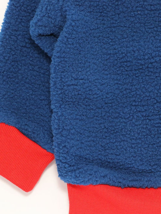 Kids Cardigan Fleece Blue