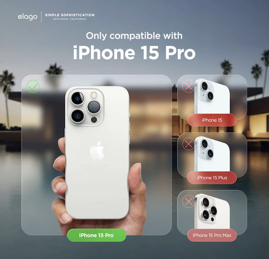 Elago Premium Liquid Back Cover Silicone Black (iPhone 15 Pro)