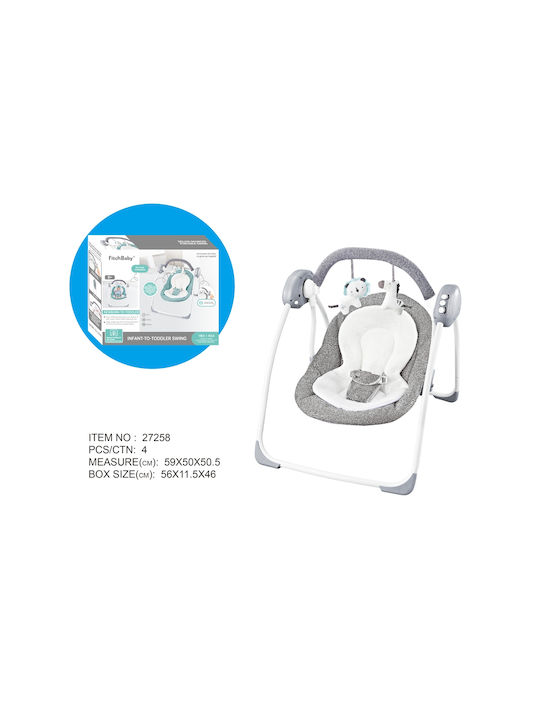 ForAll Electric Baby Relax 2 in 1 with Music and Vibration Gray for Child up to 9kg