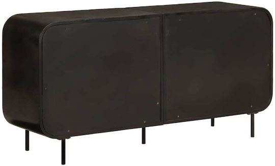 Μπουφές από Μασίφ Ξύλο & Μέταλλο Καφέ 140x35x70cm