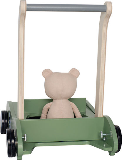 Jabadabado Teddy Baby Push Walker for 12+ Months Green