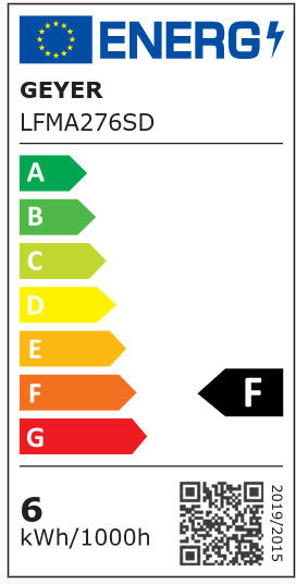 Geyer Λάμπα LED 6W για Ντουί E27 και Σχήμα A60 Θερμό Λευκό 480lm Dimmable