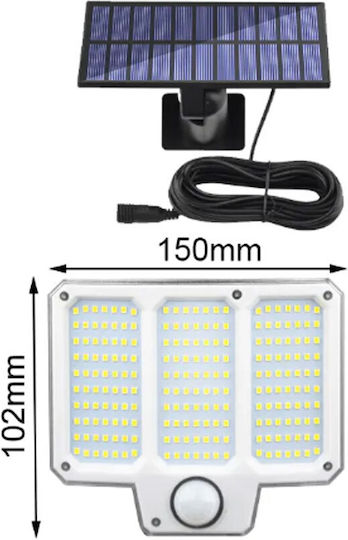 Factory LF-2501A Wall Mounted Solar Light 20W 300lm Cold White with Motion Sensor, Photocell and Remote Control 15cmx15cmx10cmcm