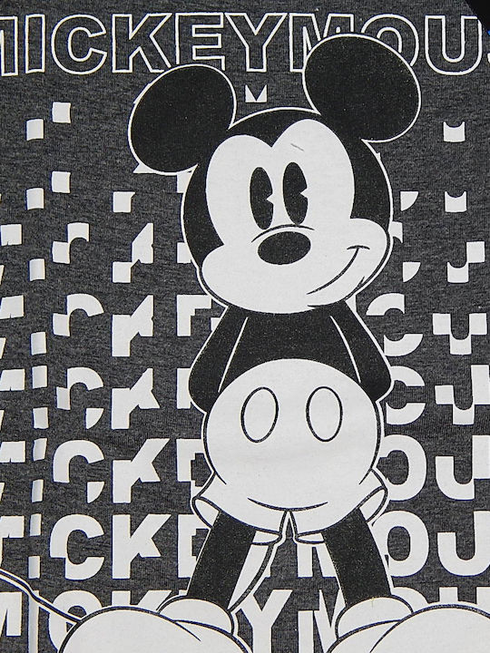 Disney Children's Blouse Long Sleeve Gray Mickey