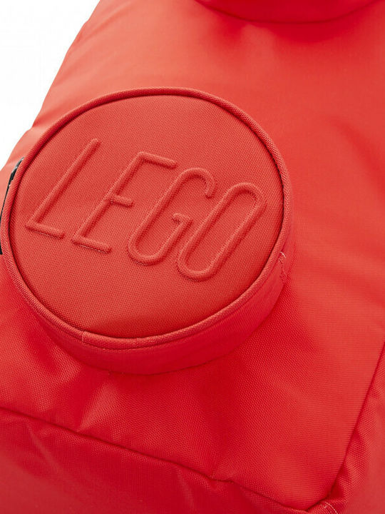 LEGO Brick Ученическа Раница Гимназия Червена с Джоб за Бутилка 18литра