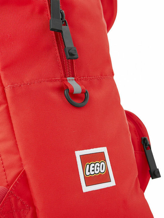 LEGO Brick Ученическа Раница Гимназия Червена с Джоб за Бутилка 18литра
