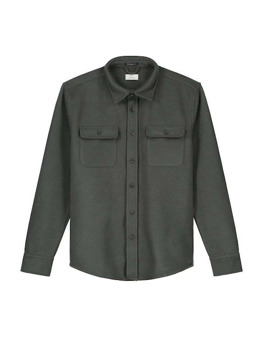 Dstrezzed Men's Shirt Overshirt Long Sleeve Gray