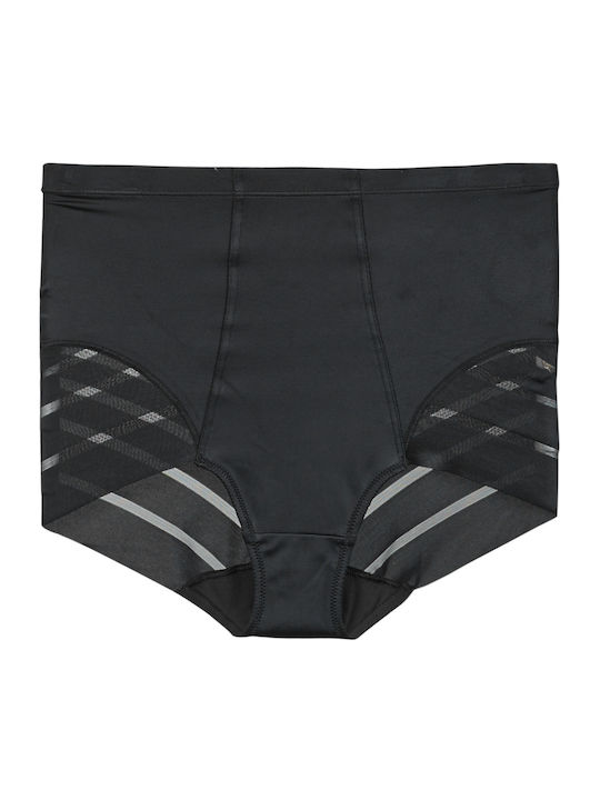 Diam's Control Culotte Haute High-waisted Women's Slip with Lace Black