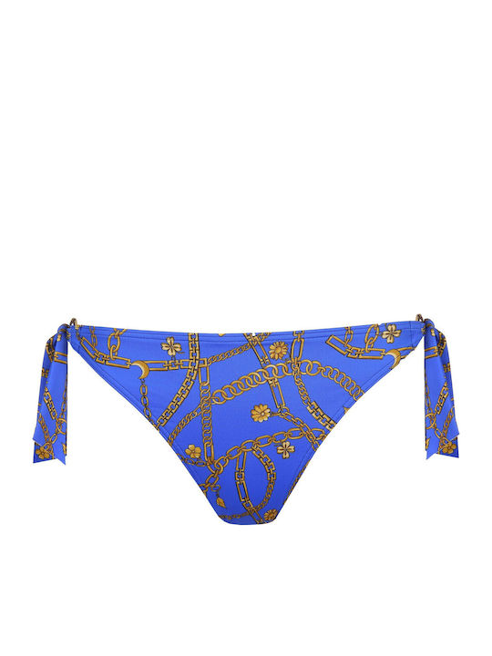 Bikini Slip with Ties Blue
