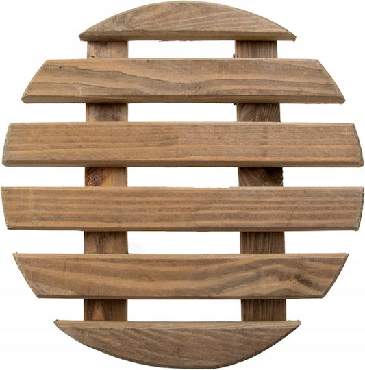 Esschert Design Дървена Поставка За Саксии Кафява С Колела 28.8x28.8см