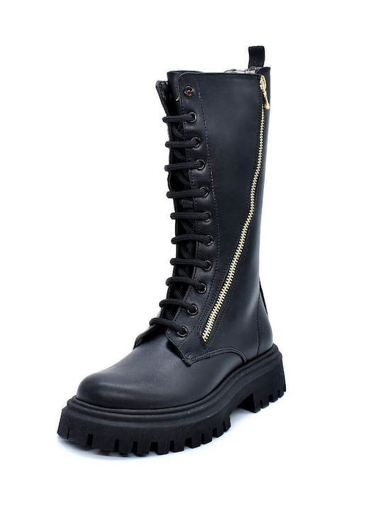 Kids Boots with Zipper Black
