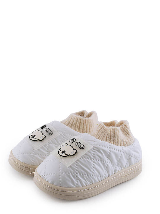 Love4shoes Girls Slippers White