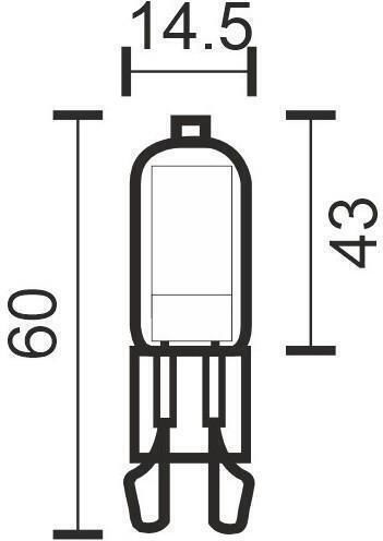 Spot Light LED Bulb 3W for Socket G9 Warm White 300lm