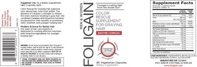 Foligain Color Rescue for Graying Hair 60 veg. caps