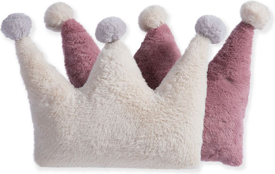 Nef-Nef Homeware Kids Decorative Pillow Baby Crown Ecru 40x27cm