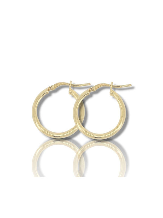 Mentzos Earrings Hoops made of Silver Gold Plated