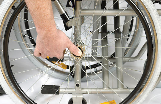 Alfa Care Smart Eco Wheelchair 24 Inch Light Type with Simple Back with Compact Wheels 41cm