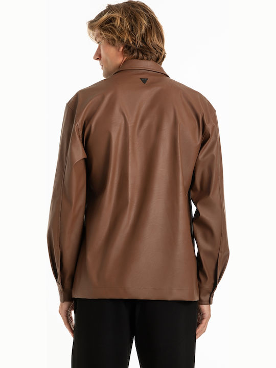 Дълъг Ръкав Overshirt Кафяв